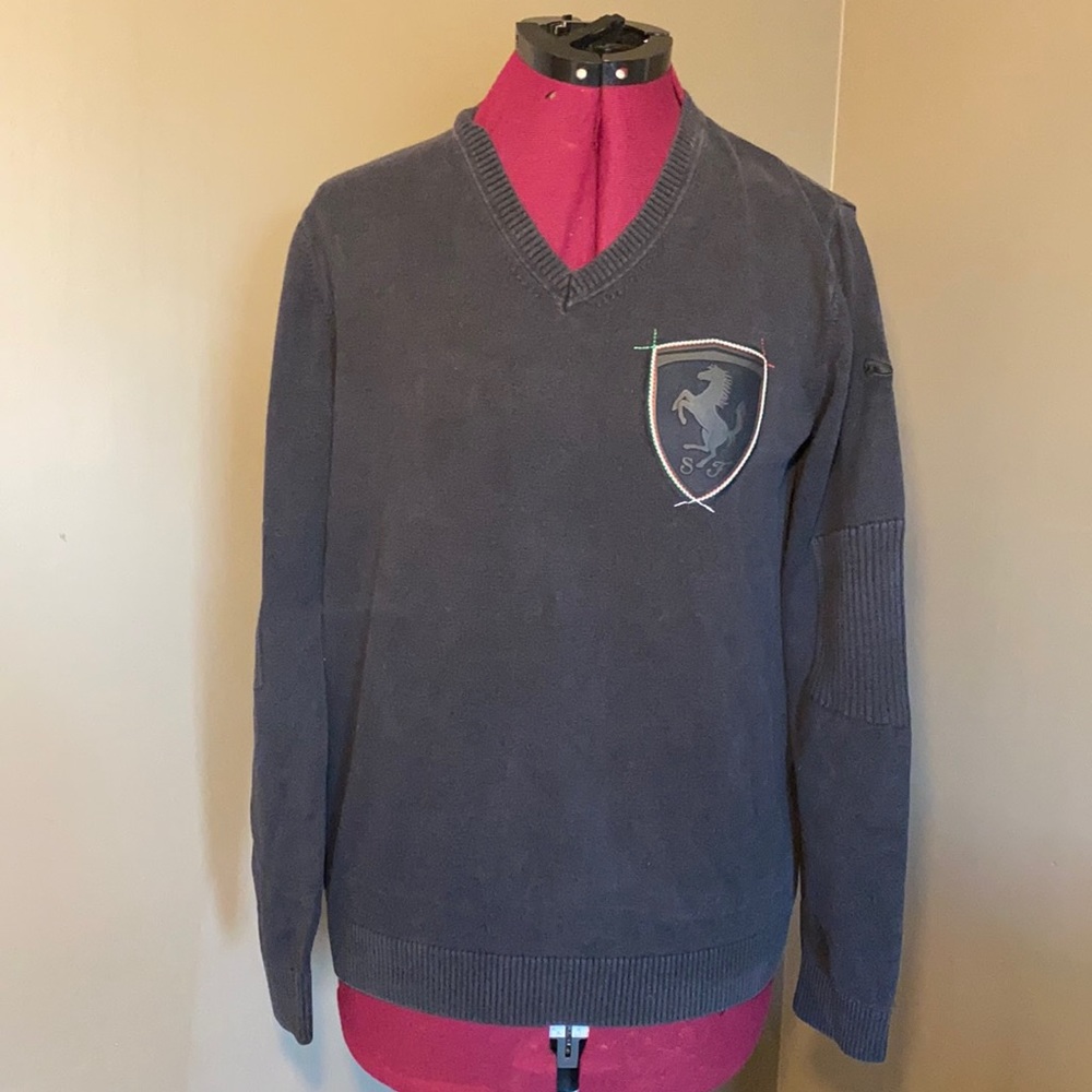 Puma x Ferrari Black V-Neck Sweater (Size S)